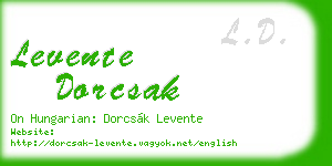 levente dorcsak business card
