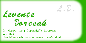 levente dorcsak business card